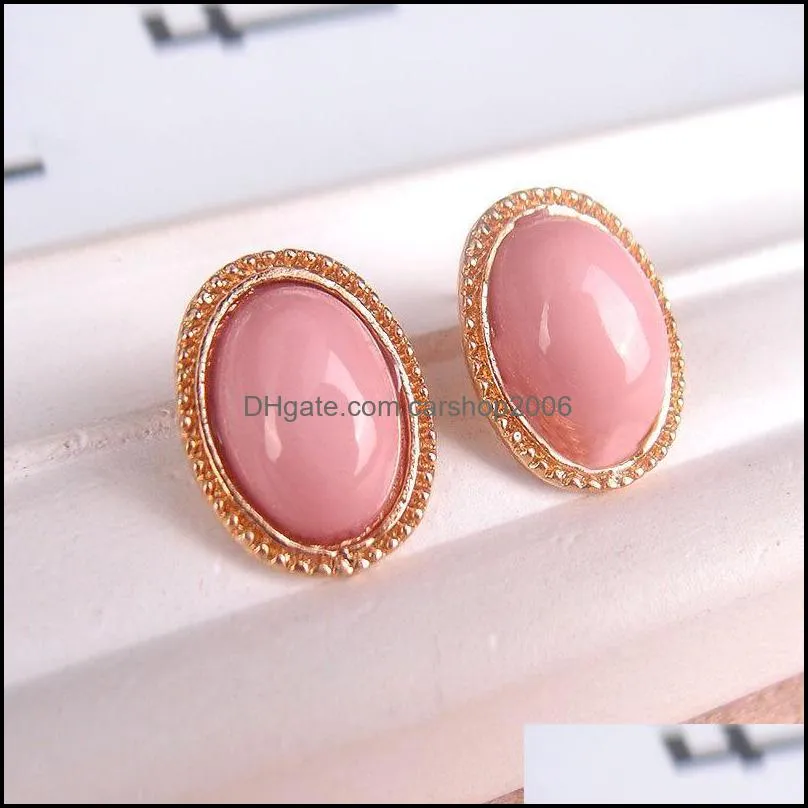 stud earrings wholesale for women style big rhinestone elliptic earrings ear stud