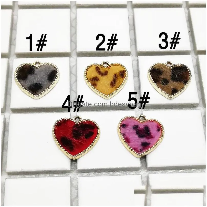 100pcs/lot fashion new design enamel hear charms pendant 20x19mm 5 colors good for craft making