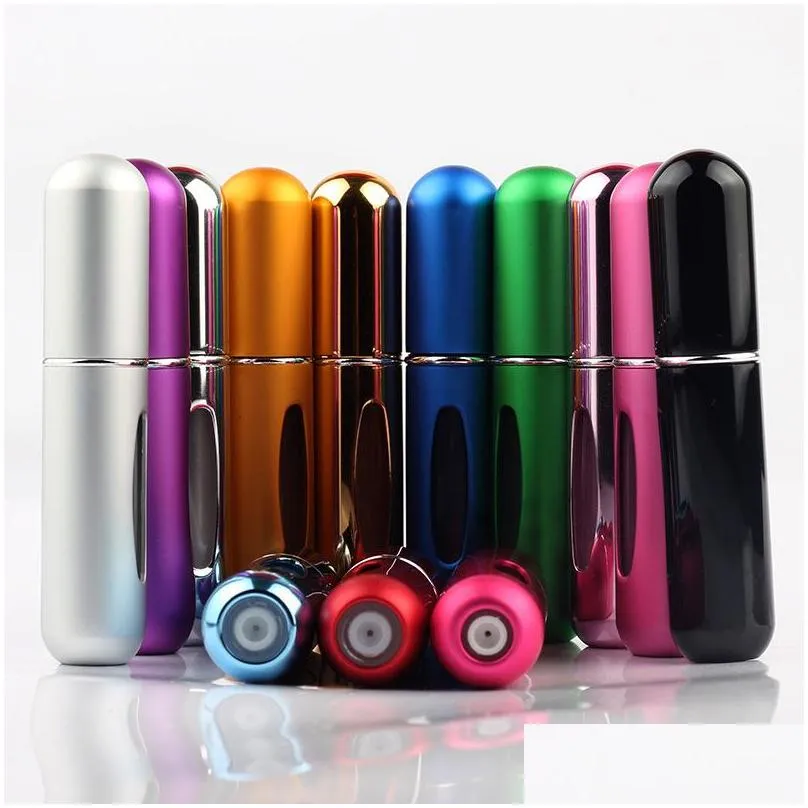 5ml perfume bottle makeup spray self pump rechargeable aluminum mini parfum bottling push