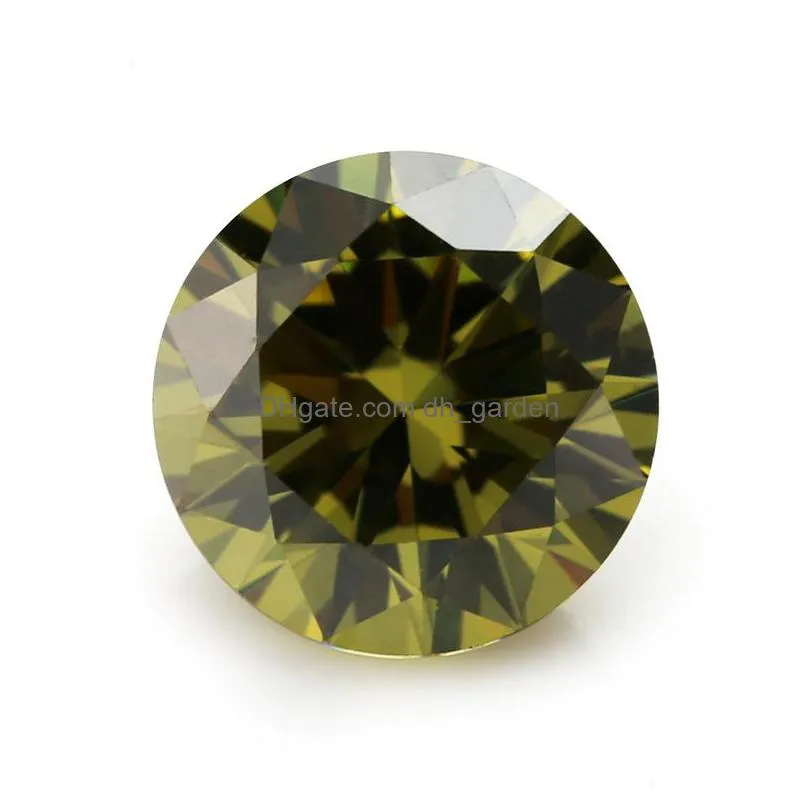 hot selling 30 pcs 7 mm round cubic zirconia loose cut loose shining gemstone elegant luxury diy art 15 colors shipping