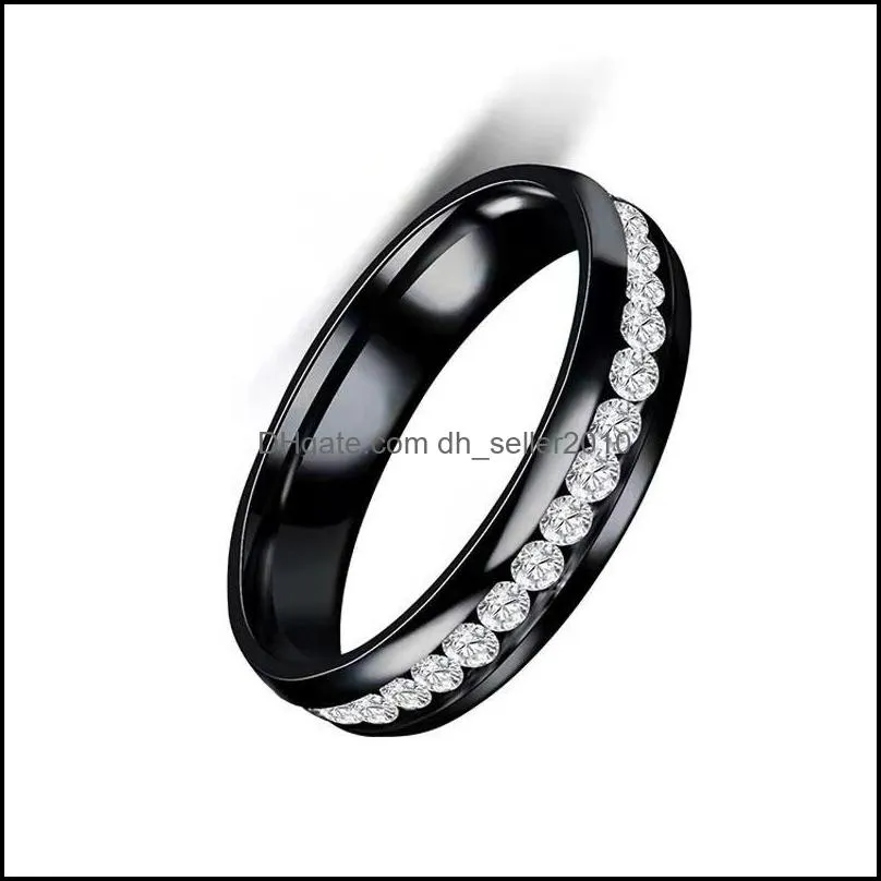 classic wedding women ring simple finger rings with middle paved cz stones understated delicate female engagement jewelry
