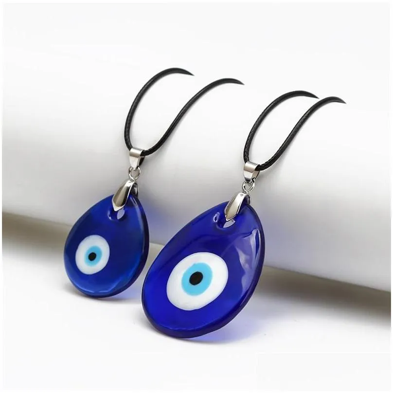 10pcs/lot vintage silver turkish teardrop blue glass evil eye charm keychain gifts fit key chains accessories jewelry 553 z2