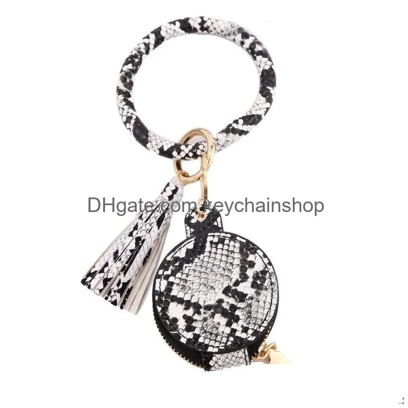 party favor key chain earphone foreskin leather mirror cosmetic bag bracelet key ring card bags 9 style 2906 q2