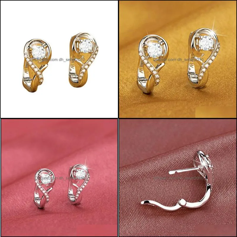 temperament fashion zircon earrings female note wild classic girl women earrings party play earrings