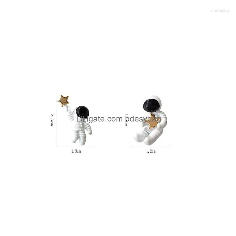backs earrings korean small space astronaut no ears hole starry sky star clip without piercing for women girls