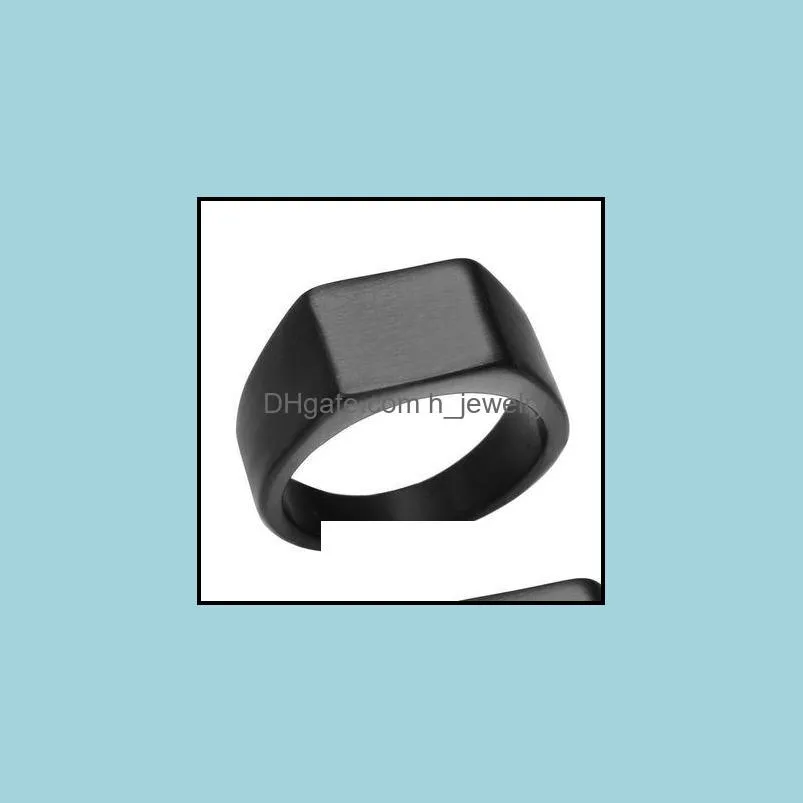 simple black square ring classic wedding engagement jewelry