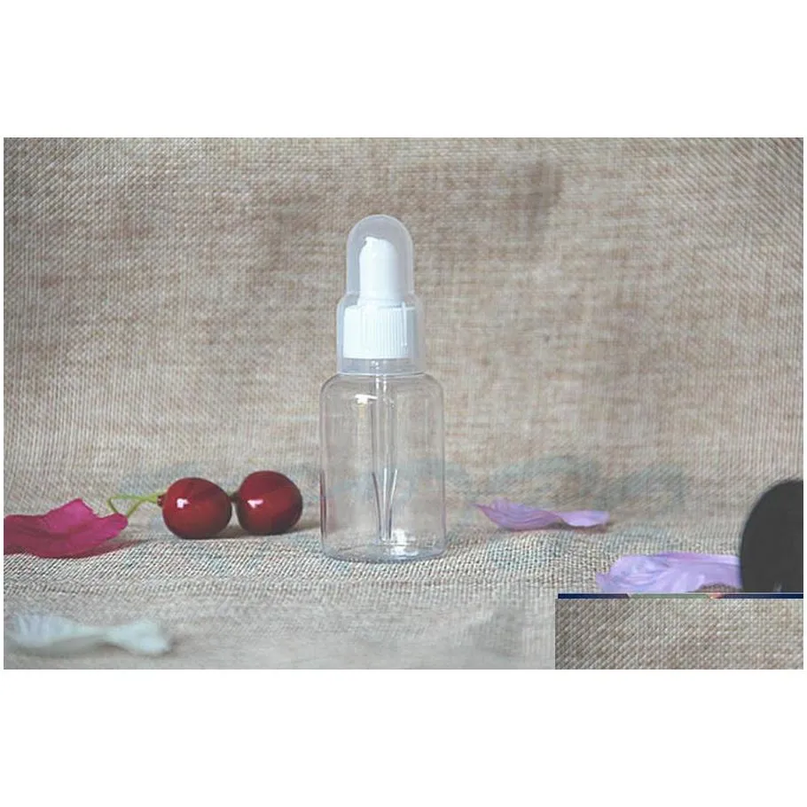 30pcs 50ml square e liquid pet plastic dropper bottle 1oz clear amber green clear white dropper containers for  oil use