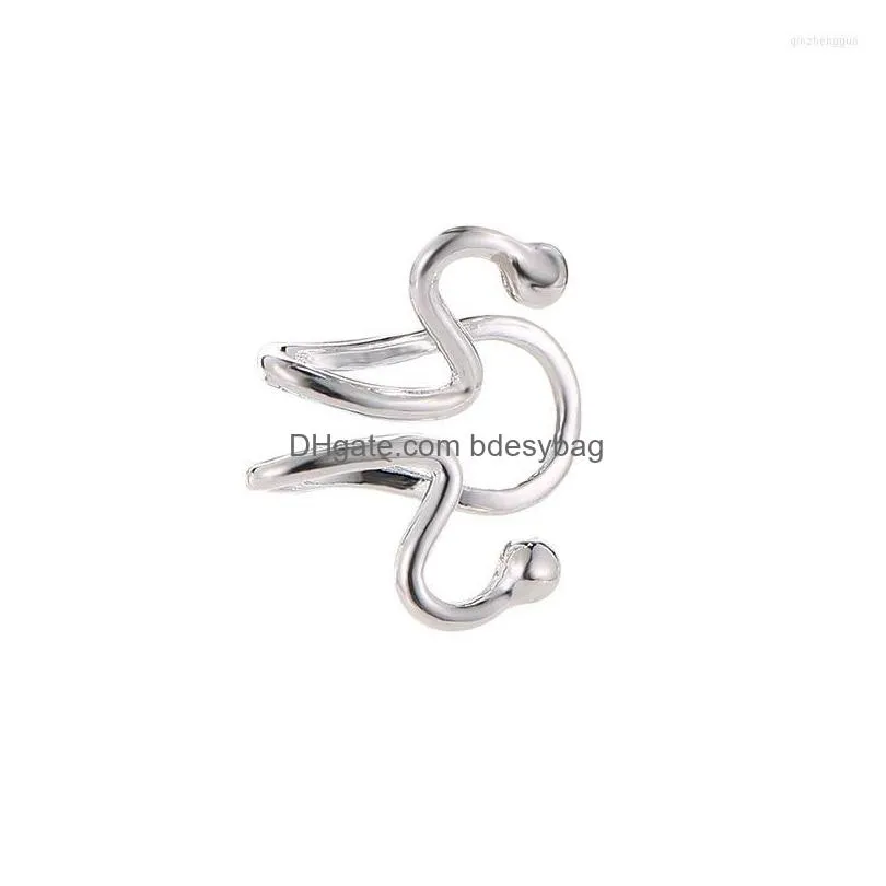 backs earrings 1 unisex summer silver color snake bone earmuff clip fashion geometric cuff non perforated earmuffs