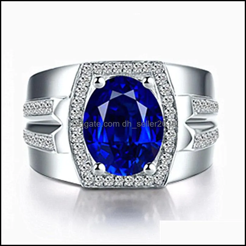 blue sapphire rings adjustable silver rings mens high jewelry trend diamond ring