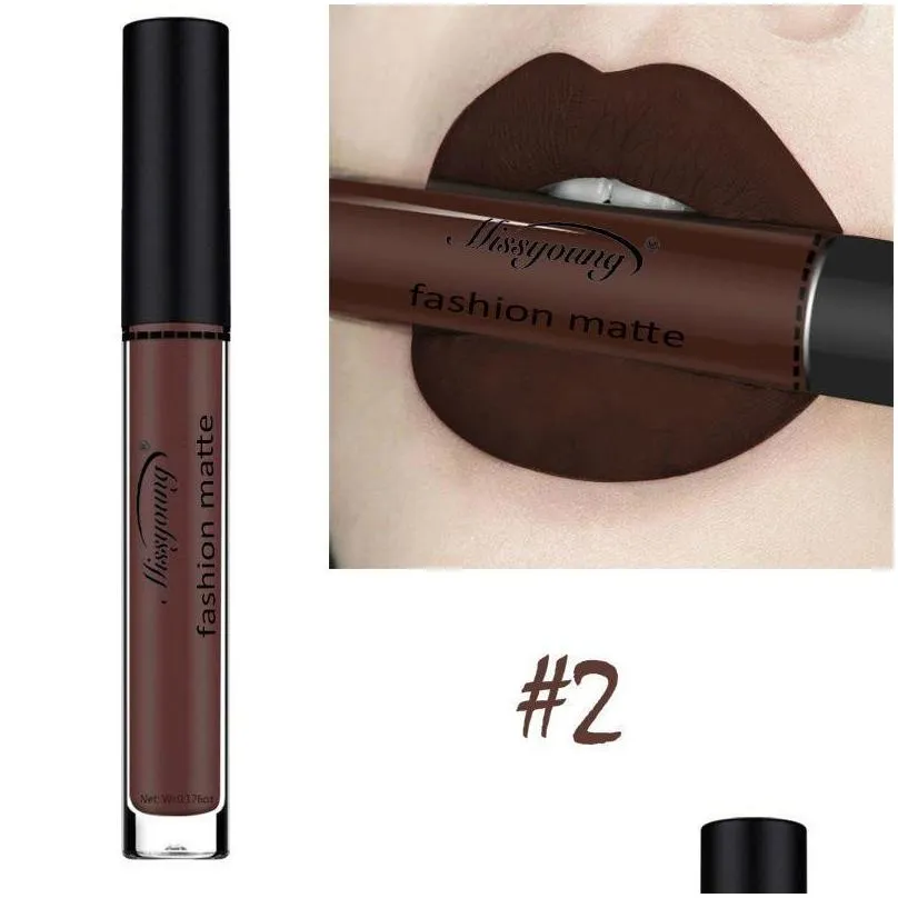 lipstick velvet matte longlasting moisturizing lip gloss liquid lipsticks nonstick cup makeup