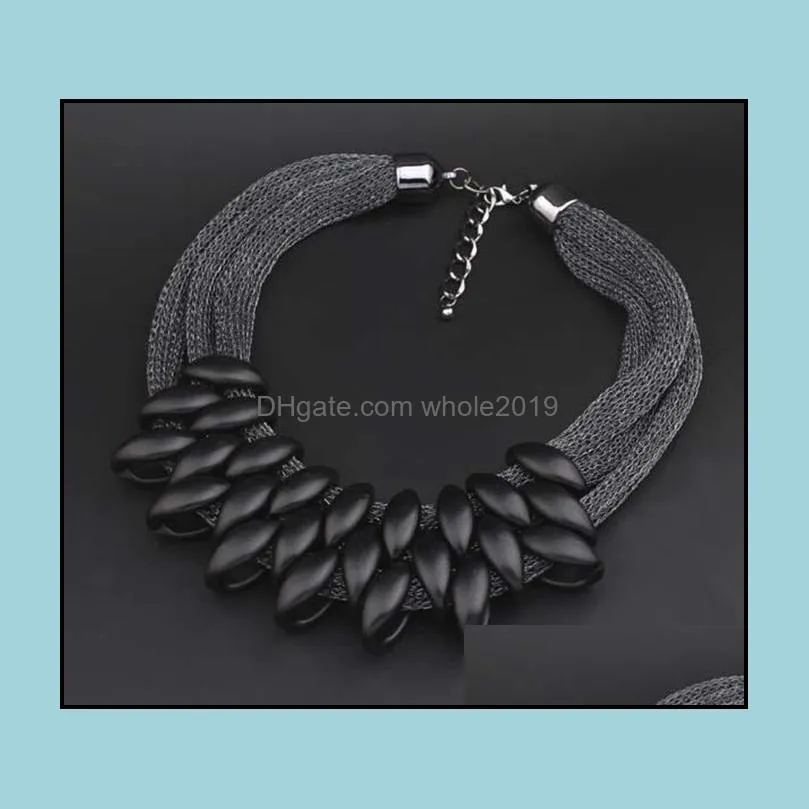 choker necklaces fashion jewelry pendants vintage plastic resin statement necklace