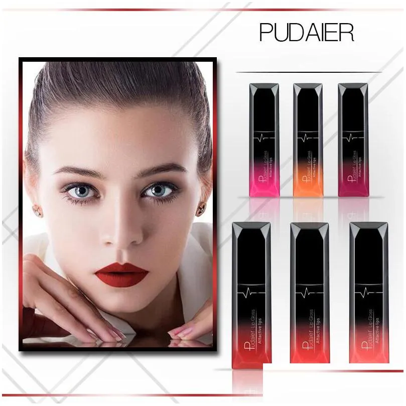 pudaier waterproof liquid lip gloss metallic matte lipstick for lips makeup long lasting nude glossy lipgloss cosmetic y batom