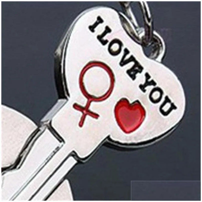 fashion lovers keychain arrow i love you heart key chain keyring cupid pendant key ring mobile chains gifts 609 k2