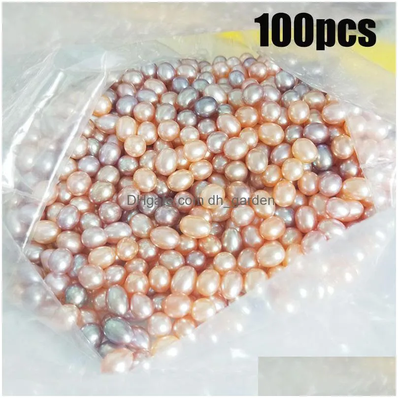 wholesale 5a loose freshwater rice pearls 56mm/67mm without hole natural colors different colors for jewelry diy shipping