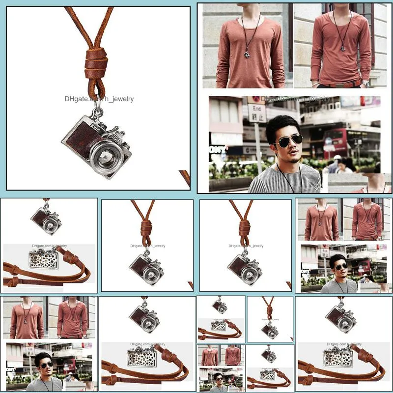 men necklace men woman choker collier collares kolye maxi camera pendant necklace