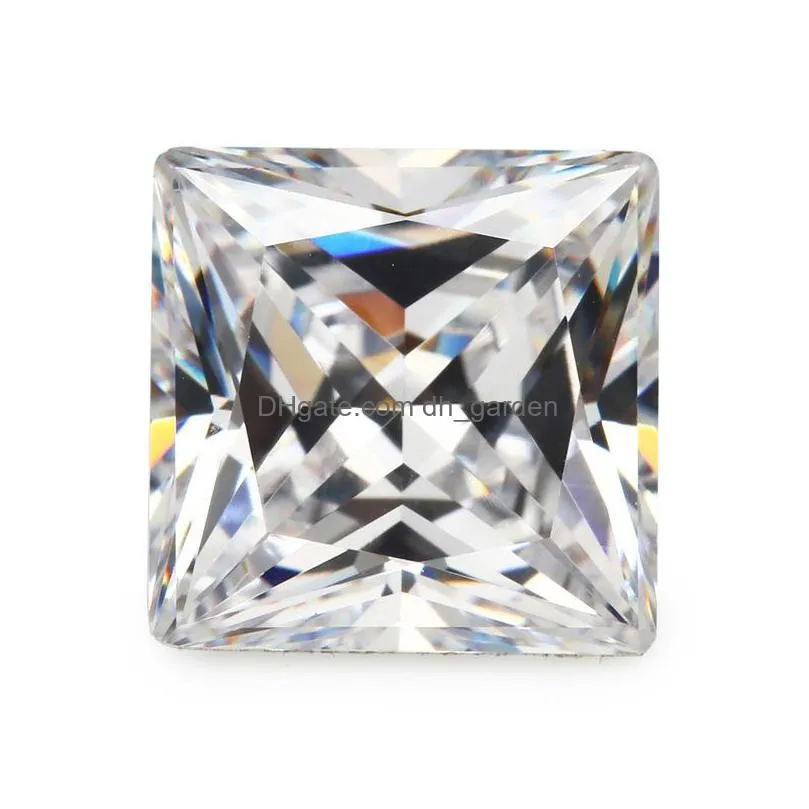 wholesale facotry direct mix color 30 pcs/ bag 7x7 mm princess faceted cut shape 5a vvs loose cubic zirconia for jewelry diy 