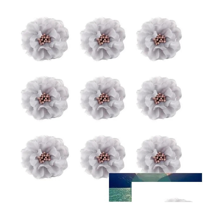 10pcs chiffon flowers boutique hair accessories diy flower headwear fashion accessory hair flowers no clip for headband1