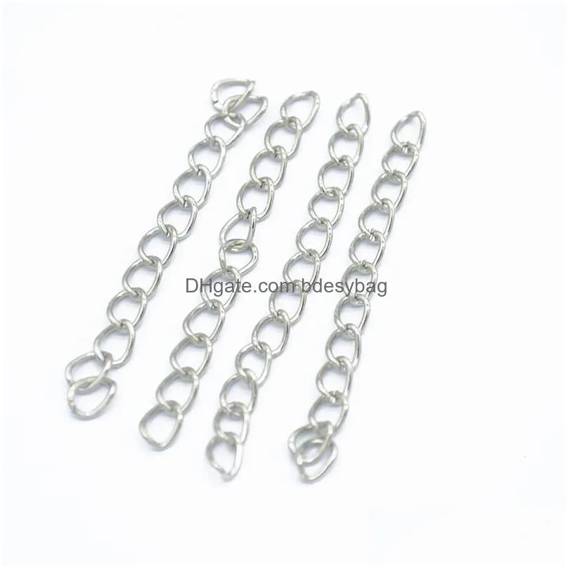 1000pcs 7x50mm extended extension chains 5 colors tail extender for jewelry making findings necklace bracelet chain