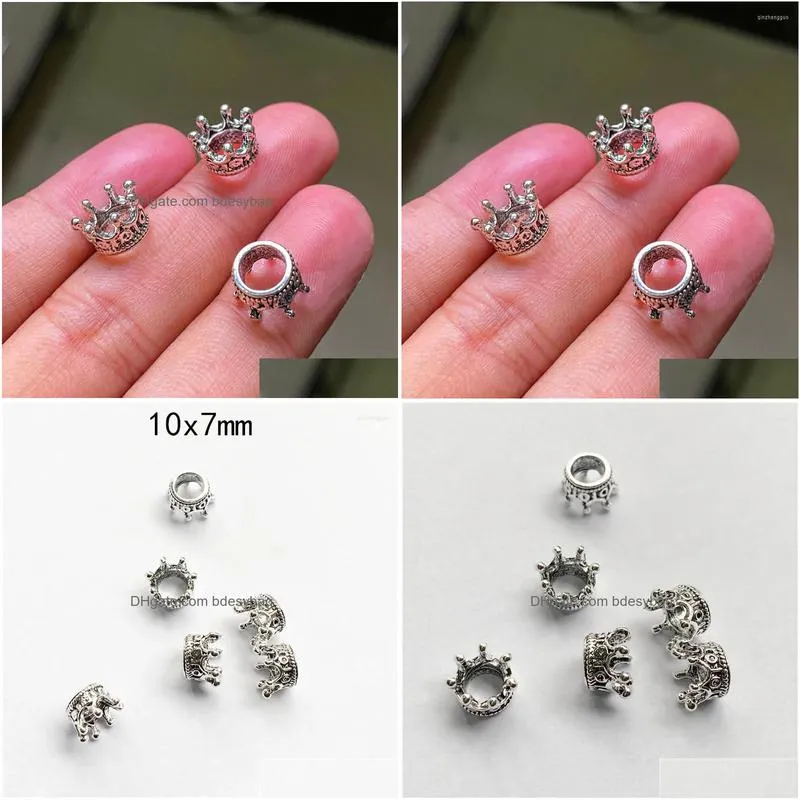 charms 30pcs 10x7mm mini crown antique silver color pendants fit diy women necklace handmade accessories jewelry making craft