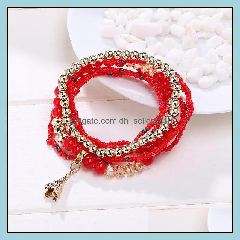 charms bracelets mix multilayer beads jewllery bead bracelets