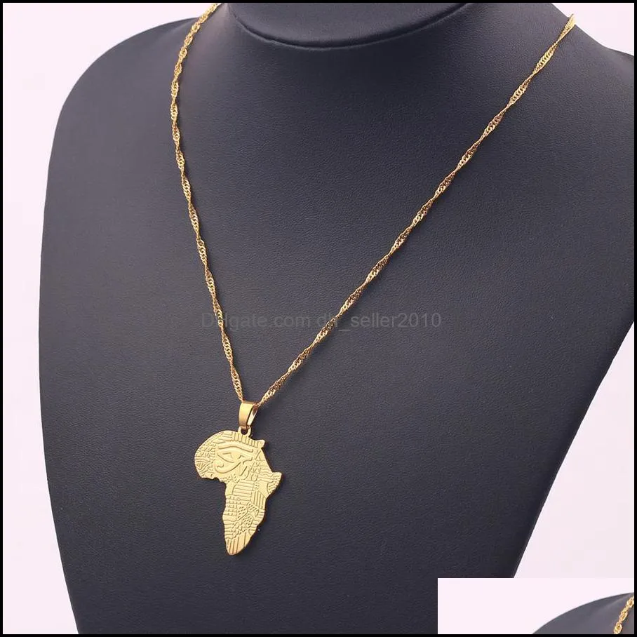 anniyo hiphop style africa map pendant necklaces gold color jewelry for women men african maps jewellery gifts