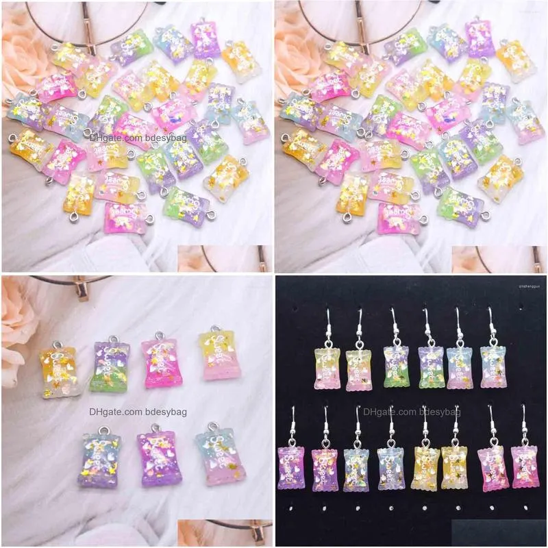 charms 10pcs 12 21mm cute mini sweet candy colorful for diy earrings necklace jewelry accessories finding