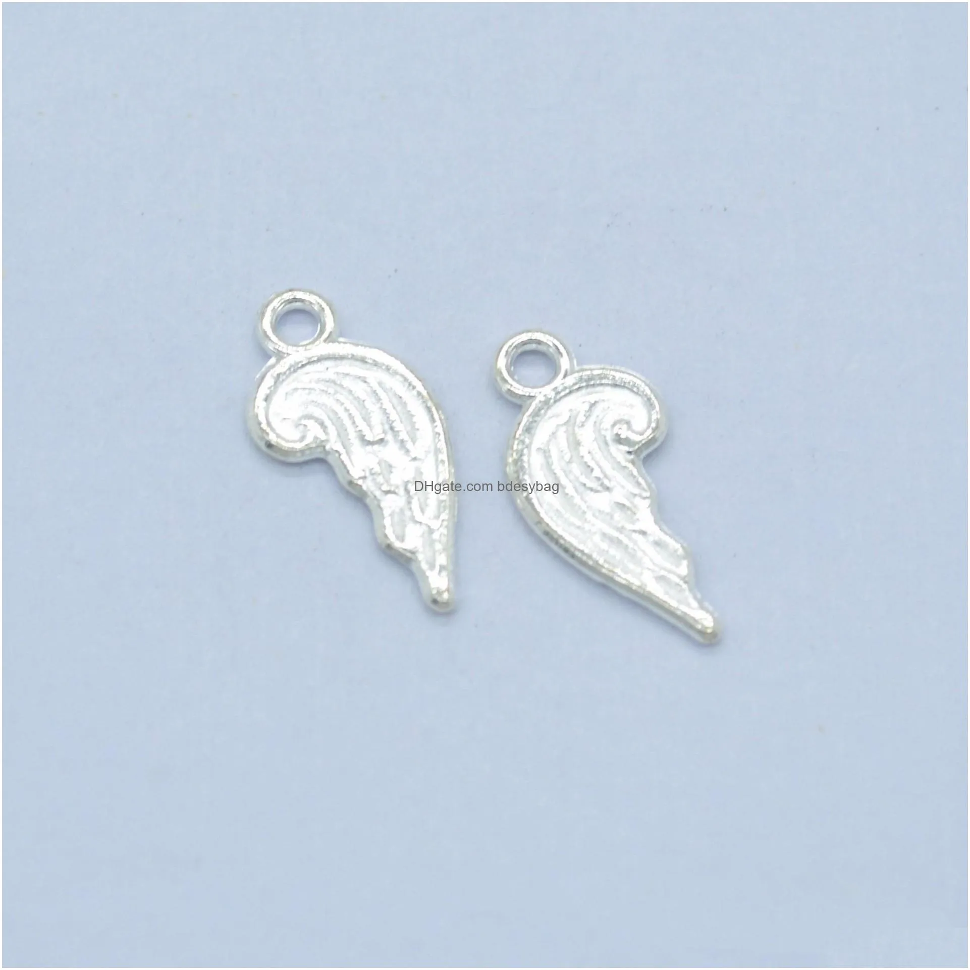 1000 pcs /lot little angel wing charms pendant 18x8 mm good for diy craft jewelry making