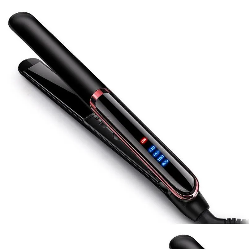 infrared hair straighteners curling iron brush anion flat straightening comb tourmaline ceramic plate