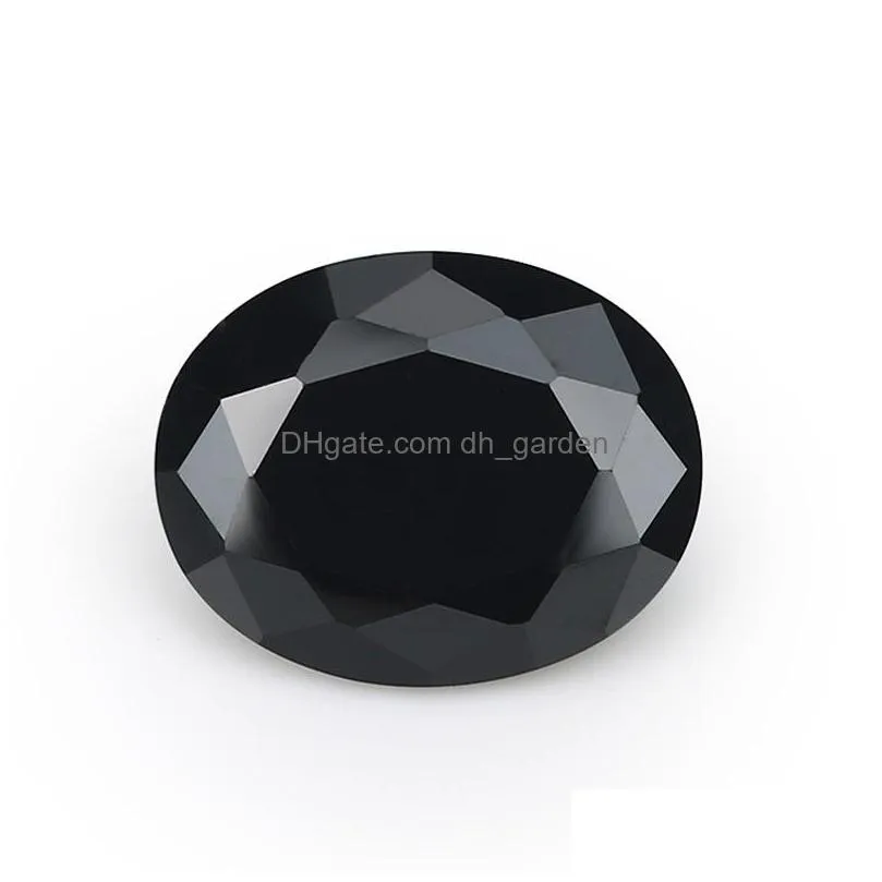 wholesale high quality 100pcs/ bag garnet 10x12 mm oval faceted cut shape 5a vvs loose cubic zirconia shipping