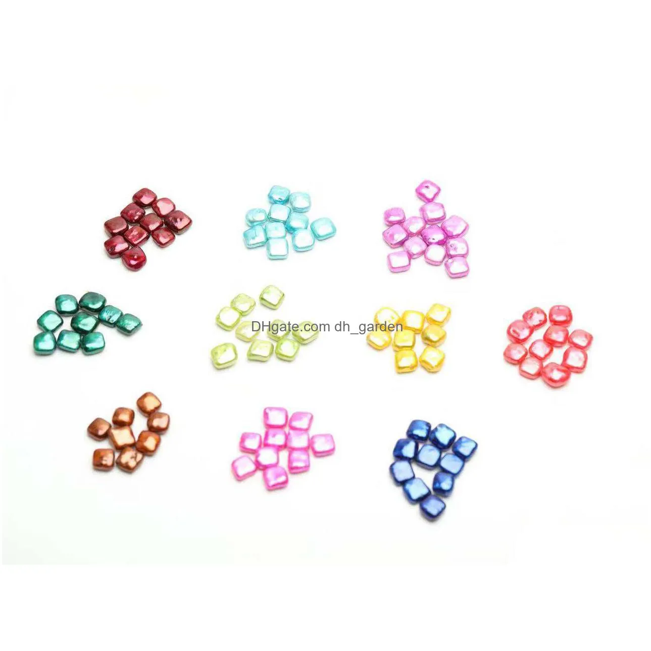 wholesale fashion unique loose heart shape freshwater pearls dyed colorful mix undrilled loose pearls shipping
