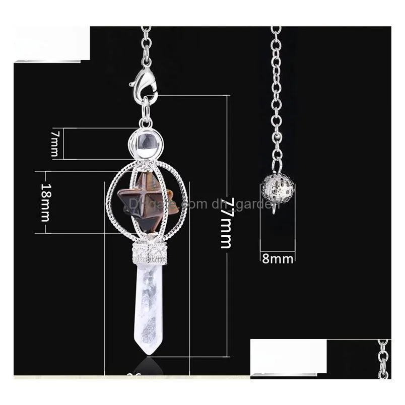 7 x 2 6 x2 6cm merkaba six pointed star pendant spirit pendulum pendants rotatable natural stone merkaba ornament