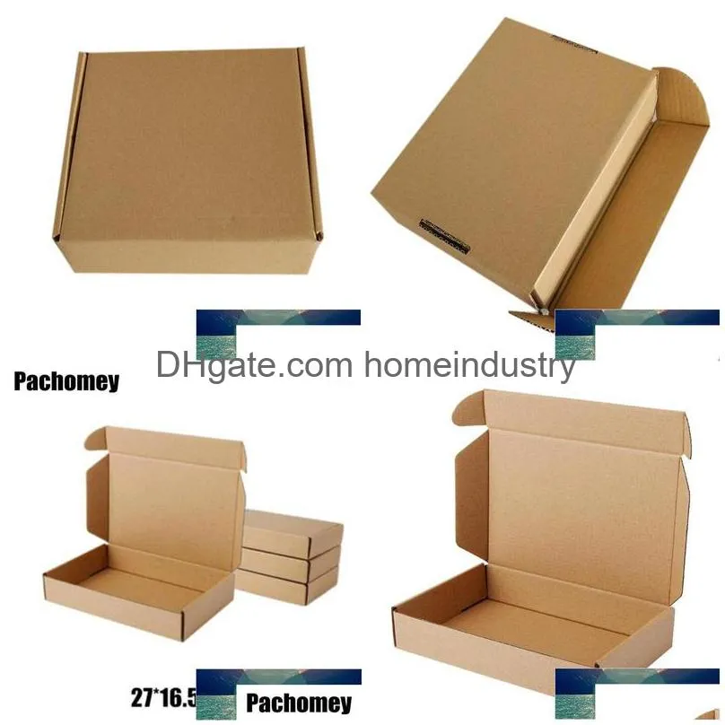 gift wrap wholesale 10pcs/lot 27x16.5x5cm brown kraft packing boxes soap packaging storage item package mailing box pp7671