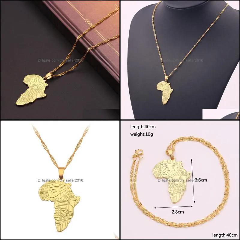 anniyo hiphop style africa map pendant necklaces gold color jewelry for women men african maps jewellery gifts