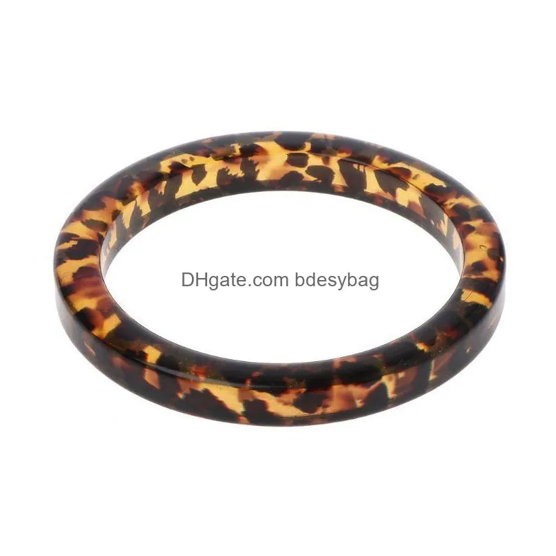 bangle tortoiseshell acrylic bracelet resin brown leopard mottled women jewelry