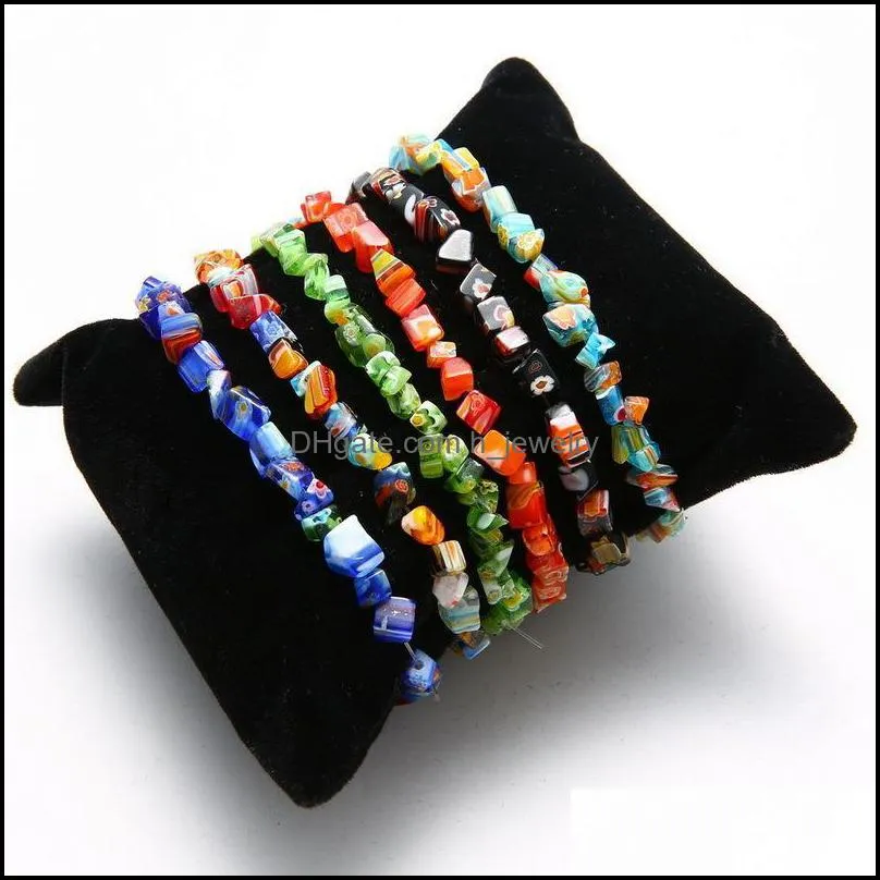 bracelet bangle charm bracelets gemstone bead crystal millefiori glass quartz chip stretchy bracelet bangle