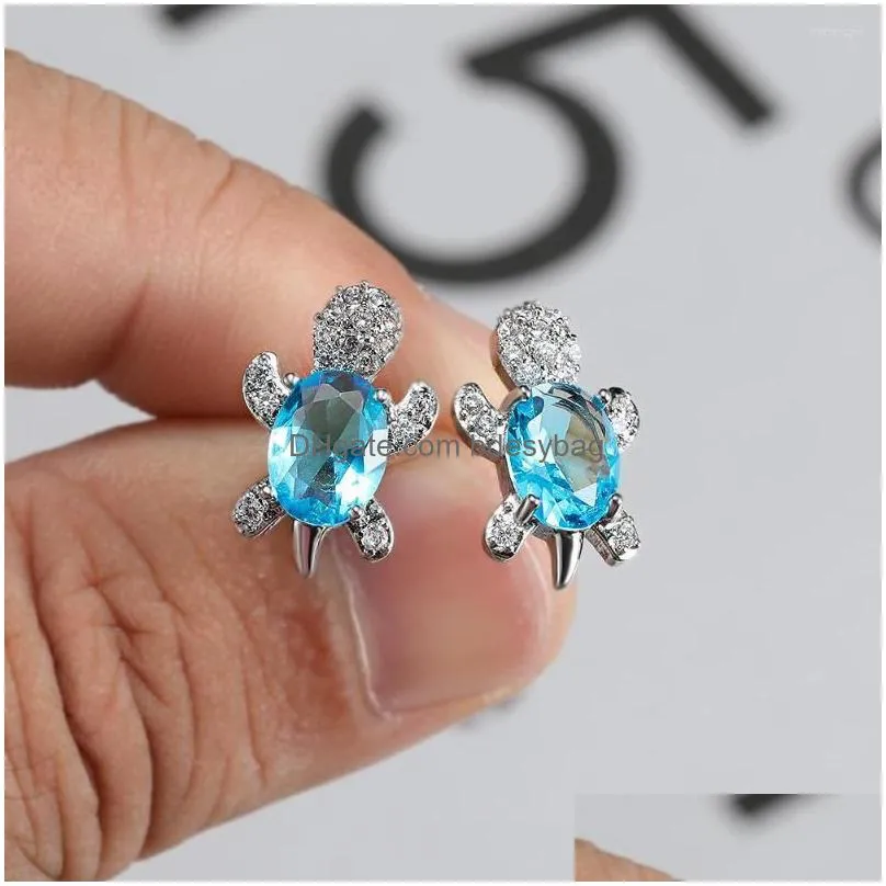 stud earrings 2022 for women 925 silver needle colorful zircon prevent allergy individuality elegant animal wholesale