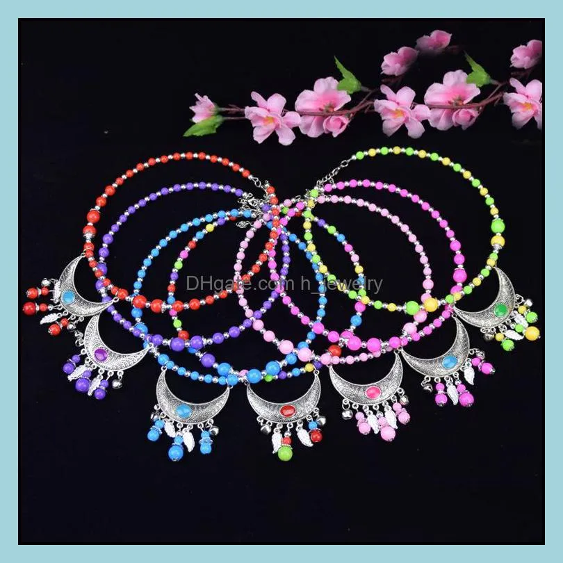 ethnic wind clavicle short necklace yunnan embroidery chinese style wax line collar lijiang ladies retro pendant