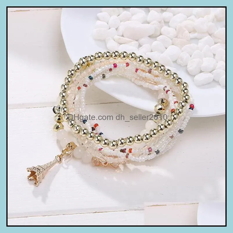 charms bracelets mix multilayer beads jewllery bead bracelets