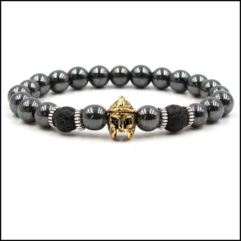 black lava stone bead bracelets natural stone beads bracelet leopard head men bracelet jewelry