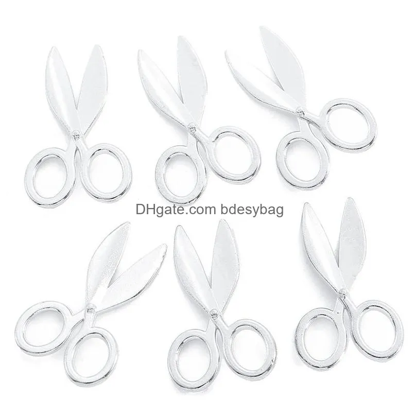 bulk 1000pcs scissor charms pendants shear connector charms for diy jewelry handmade making accessorie 14x29mm