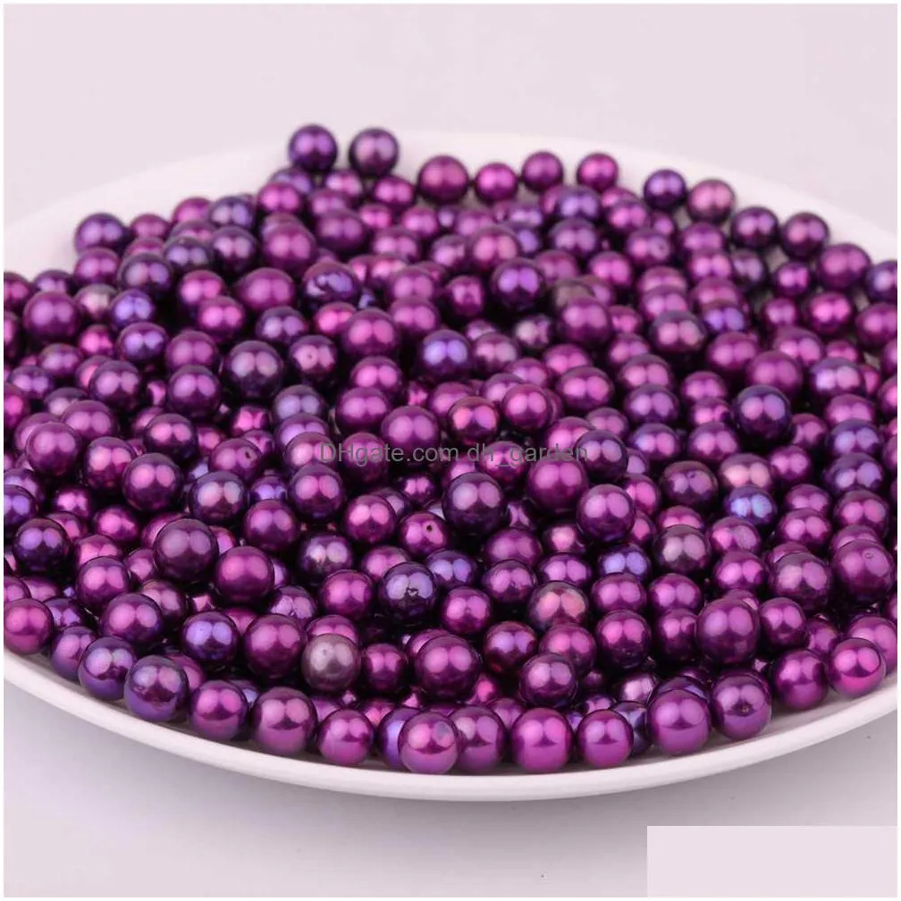 high luster loose round edison pearls dyed color 10 different colors for jewelry diy shipping