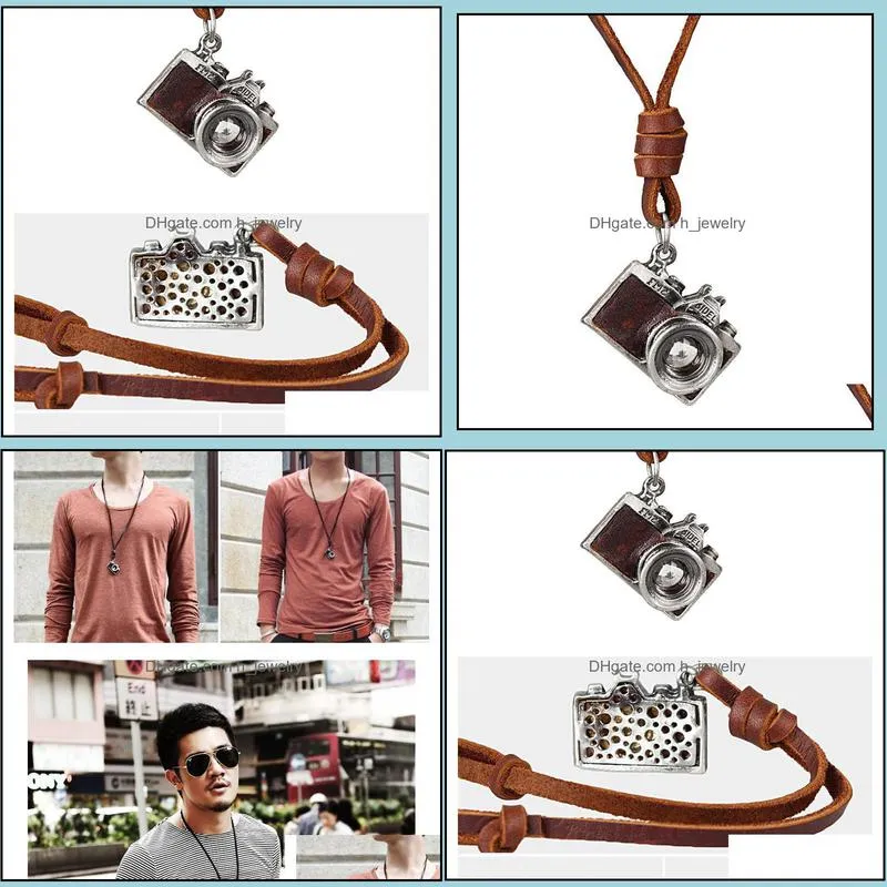 men necklace men woman choker collier collares kolye maxi camera pendant necklace