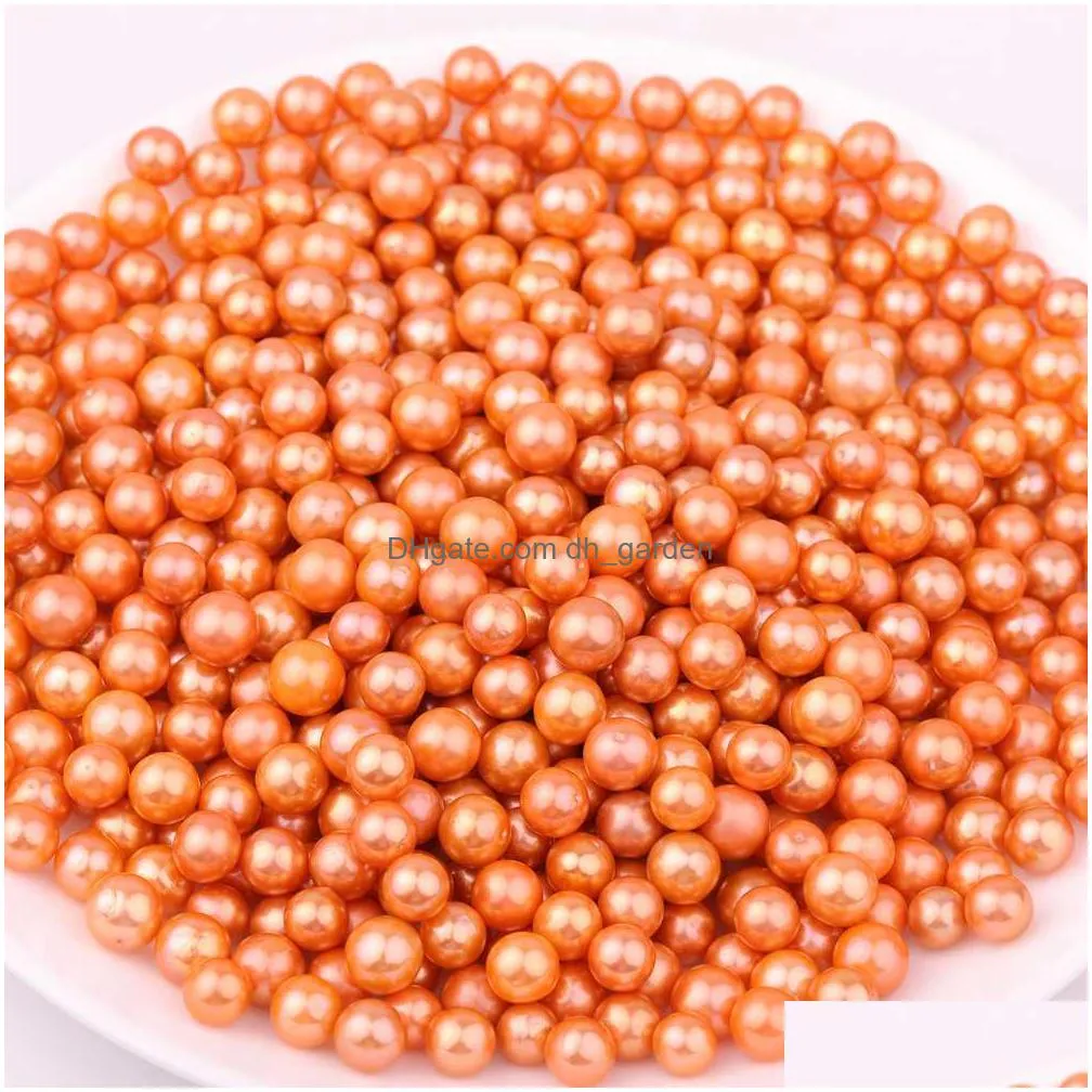 high luster loose round edison pearls dyed color 10 different colors for jewelry diy shipping
