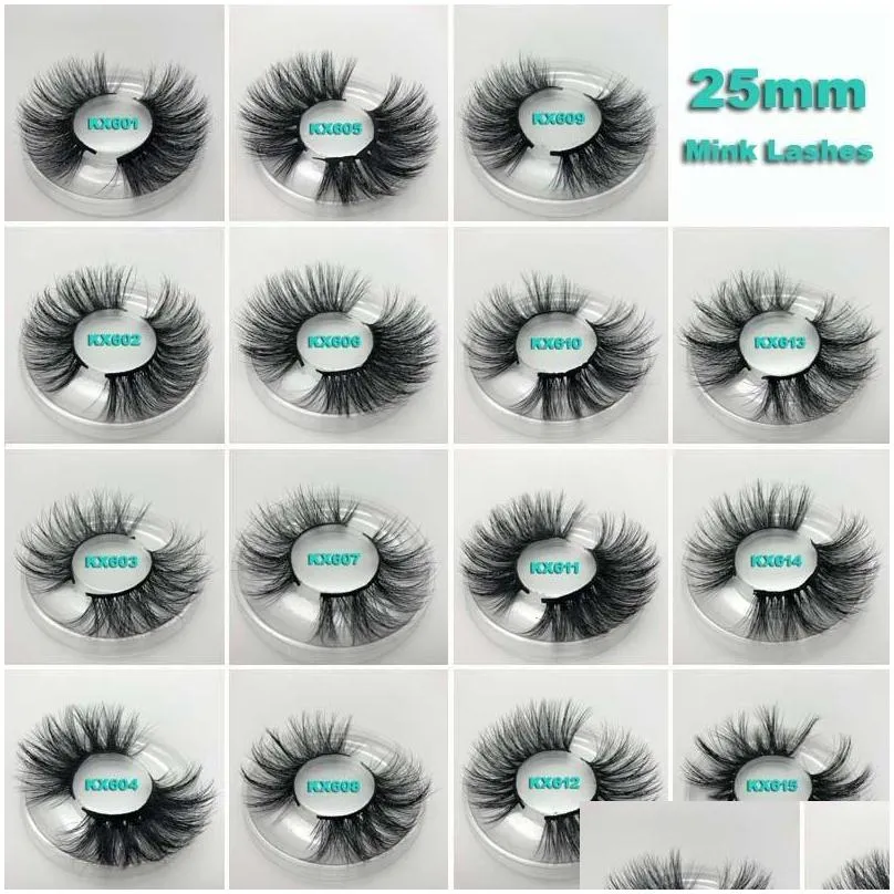 3d mink eyelash 25mm 5d natural false eyelashes big volumn luxury makeup dramatic lashes