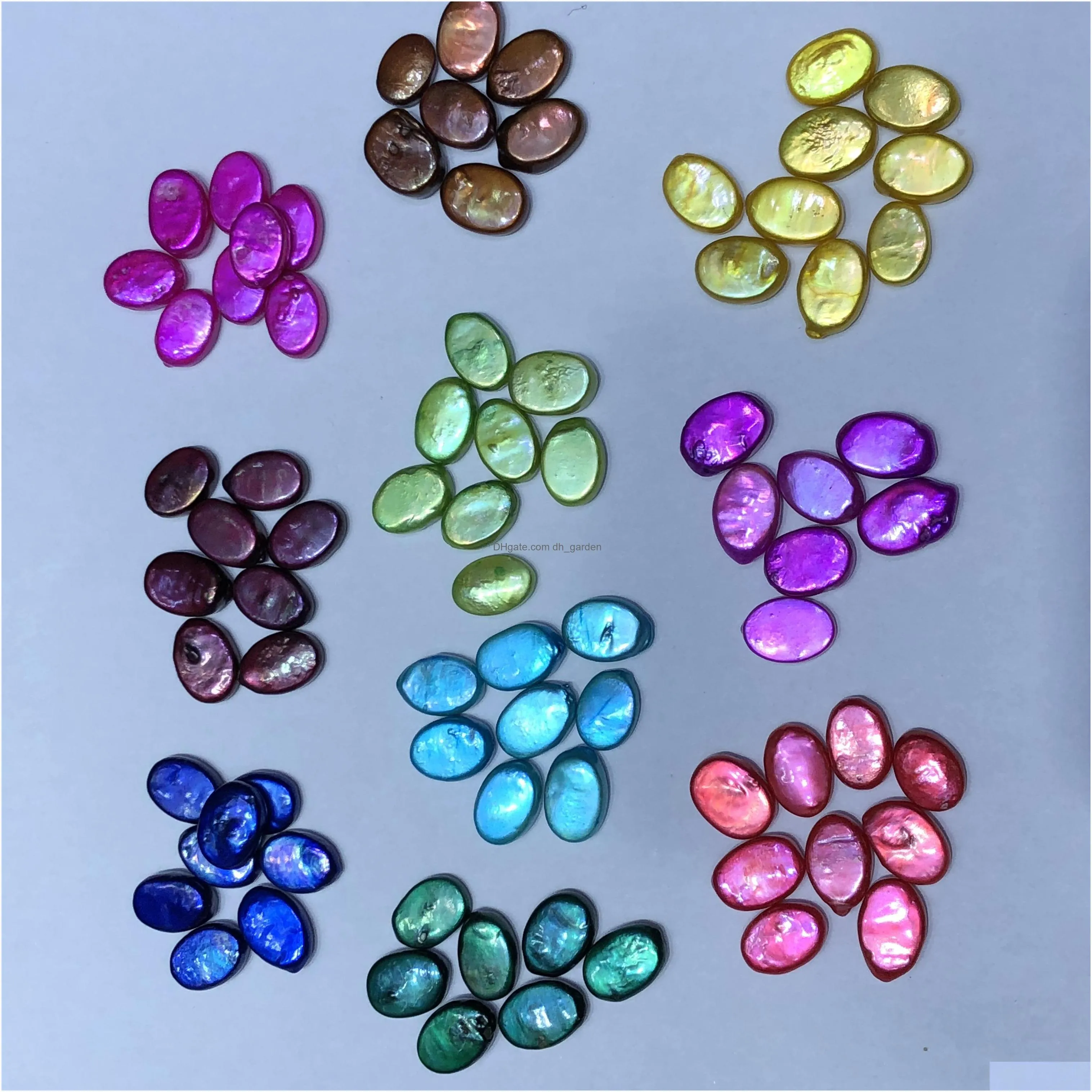 wholesale fashion unique loose heart shape freshwater pearls dyed colorful mix undrilled loose pearls shipping