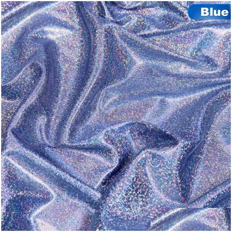 fluorescent fabric 70x100cm laser stretch knit colorful shiny fabric stage wedding decor tissue for sewing doll