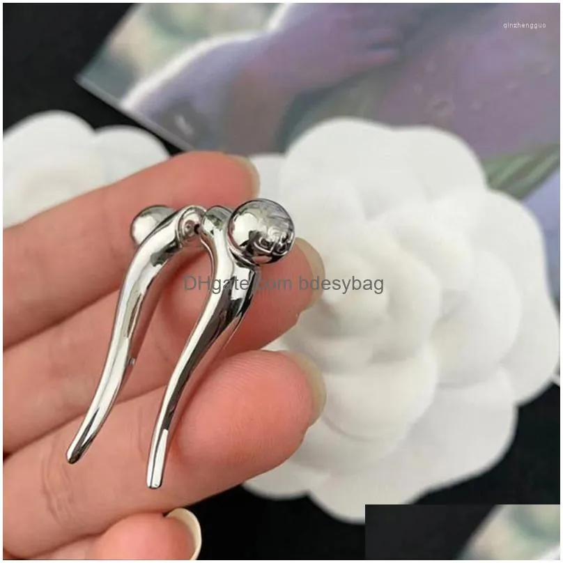 stud earrings top quality style ox horn brand unique design stainless steel for women fashion jewelry