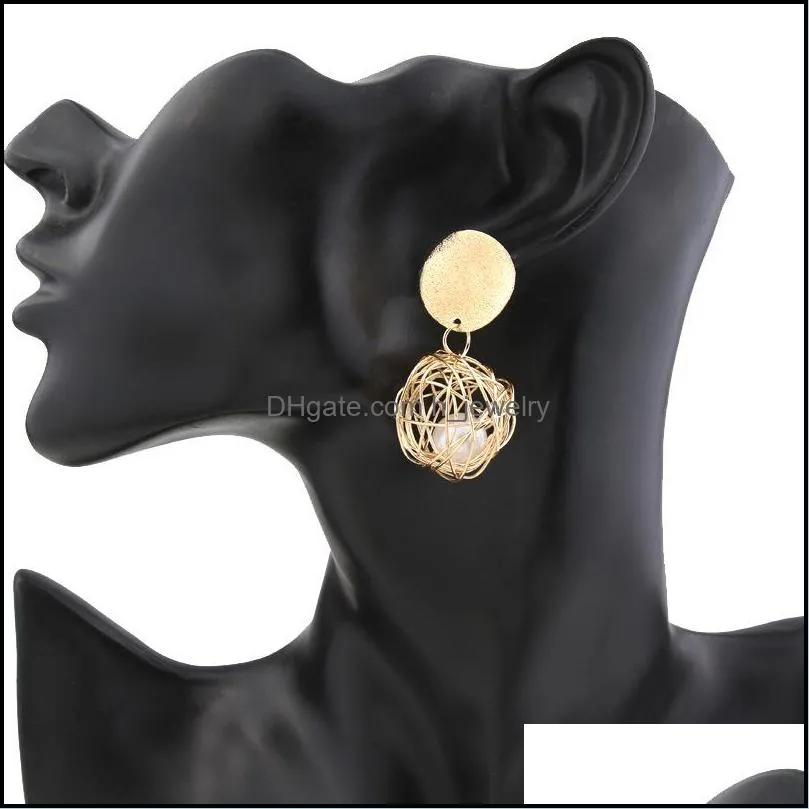 geometric earrings vintage simulated pearl statement earrings love christmas gift wedding party dangle drop earrings