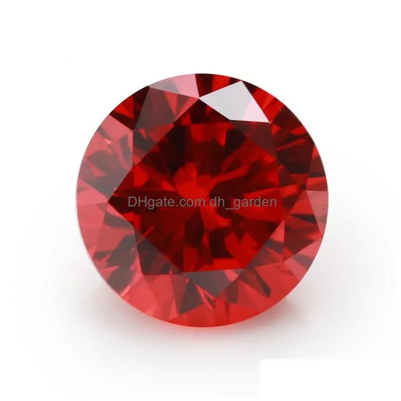 hot selling 30 pcs 7 mm round cubic zirconia loose cut loose shining gemstone elegant luxury diy art 15 colors shipping