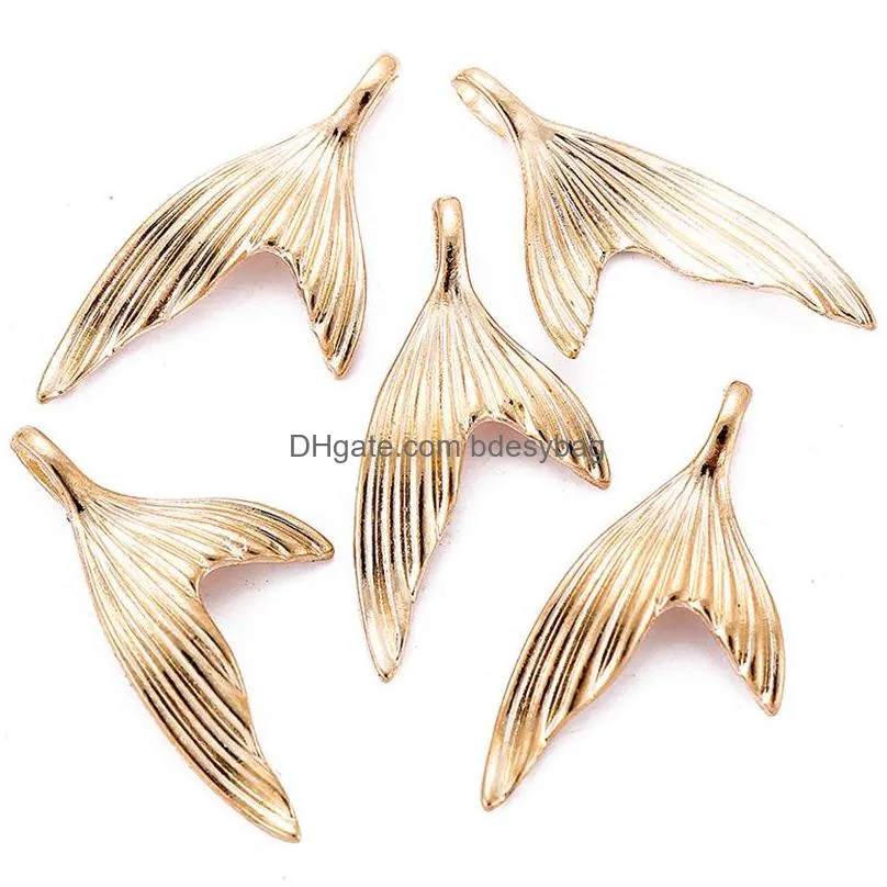 500pcs 29x15mm tail fish charms mermaid pendant for diy handmade jewelry accessories making